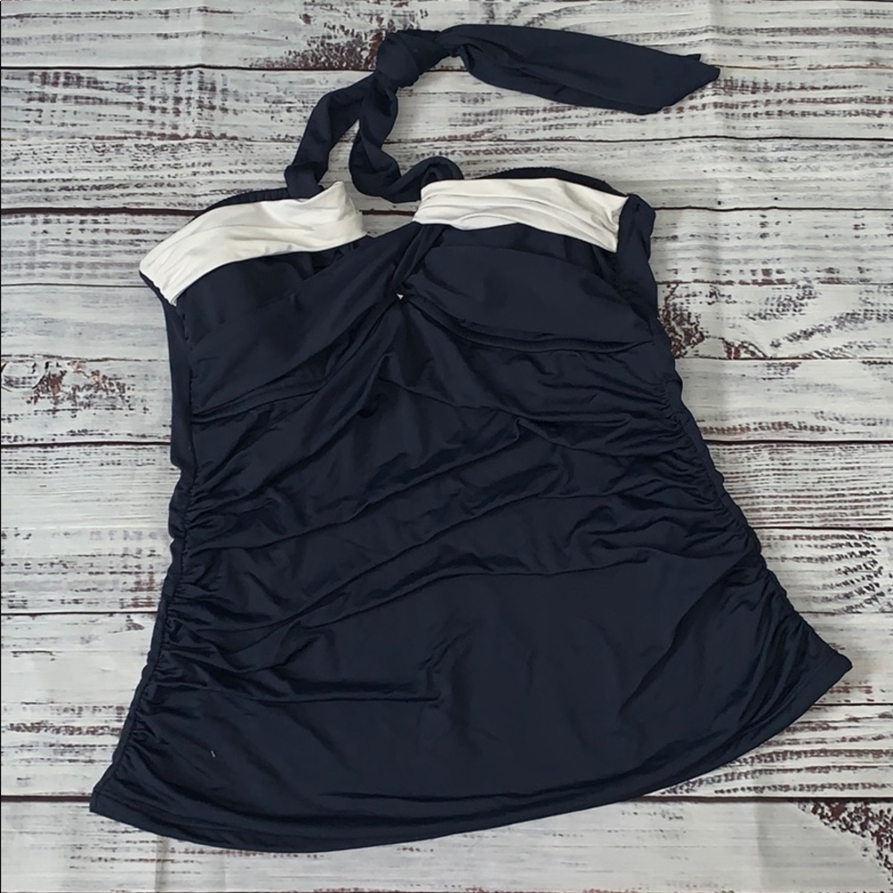 Ann Cole Navy & White Tankini Top